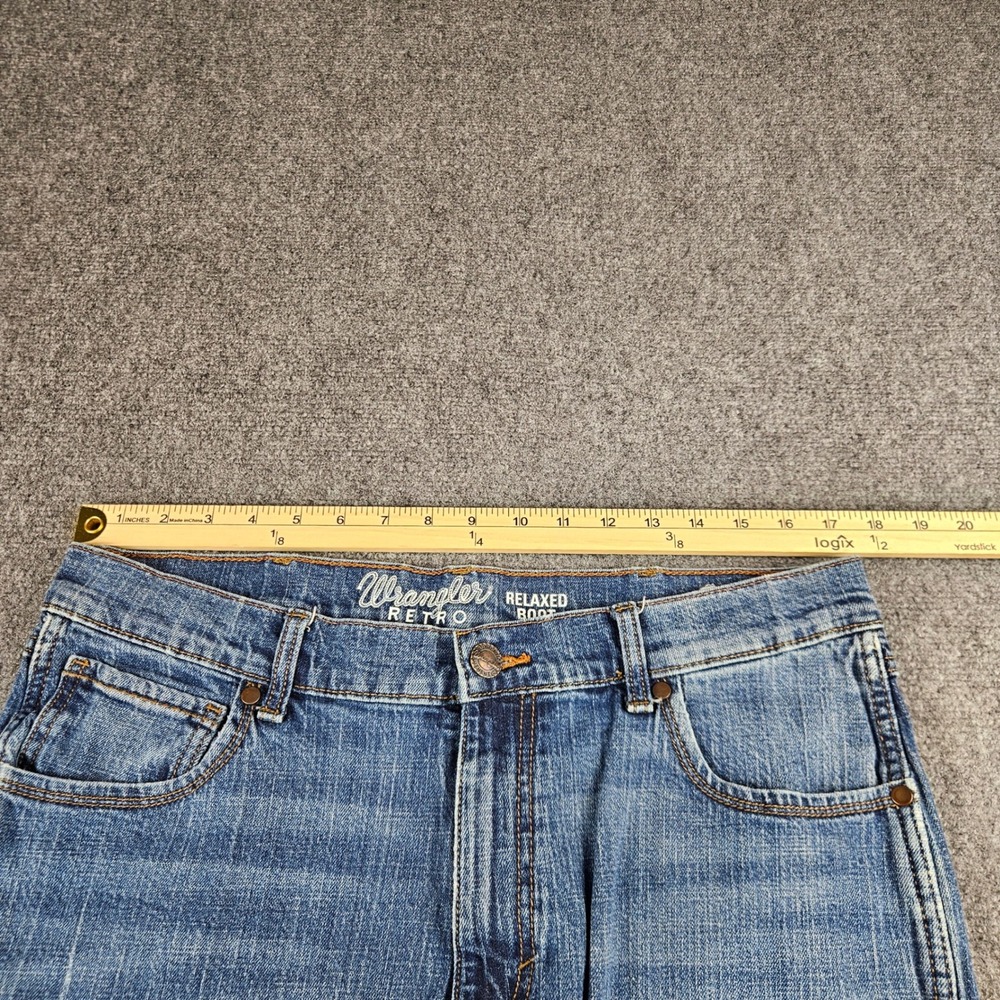 Wrangler Retro Relaxed Bootcut Jeans‎ Mens 36x29 Blue Denim 88WRT20MH - Picture 5 of 13